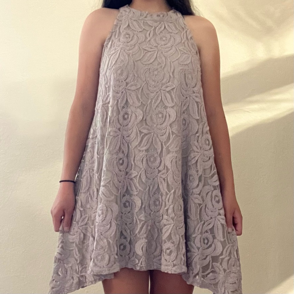 Altar’d State Dusty Pink Lace Floral Sleeveless Mini Dress Size: Small